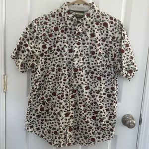 Floral Rose Button Down Short Sleeve Size S